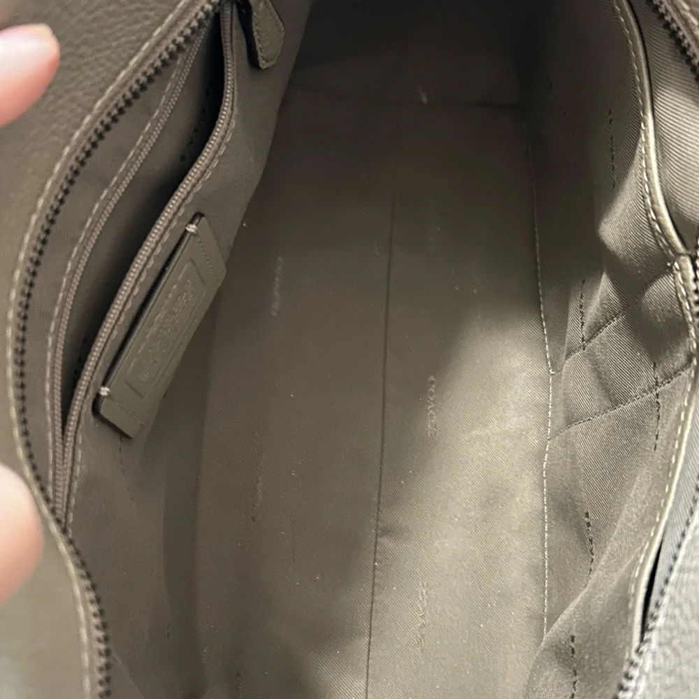 Coach Taupe Leather Tote Bag - Picture 5 of 6
